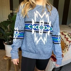 Blue pullover sweater